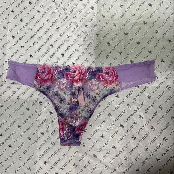 Victoria's Secret Floral Embroidery Thong Panty - Picture 1 of 4
